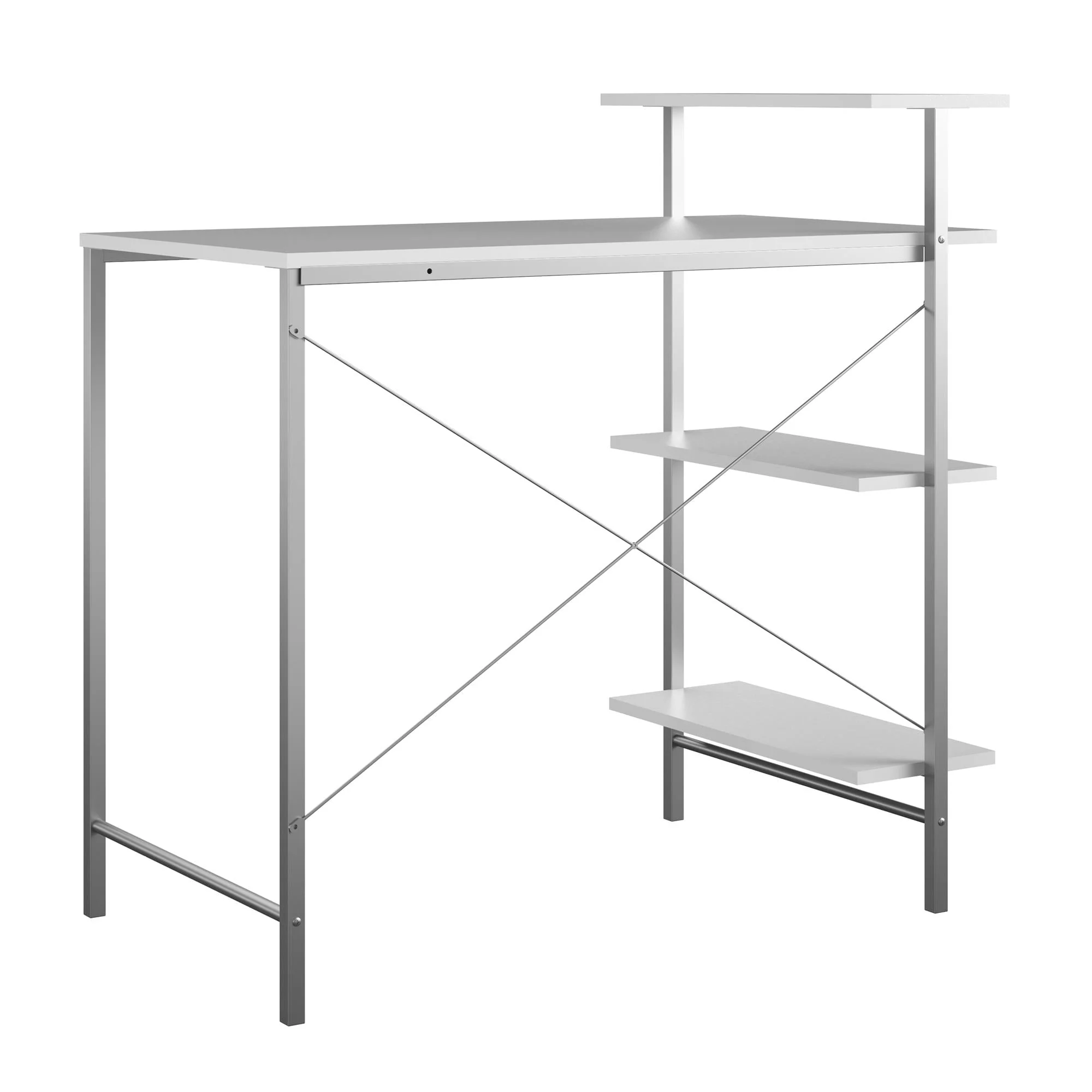 Mainstays Side Storage Desk - White