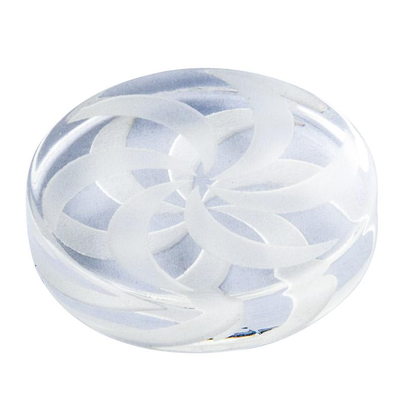 White Vortex Quartz Channel Cap 30mm