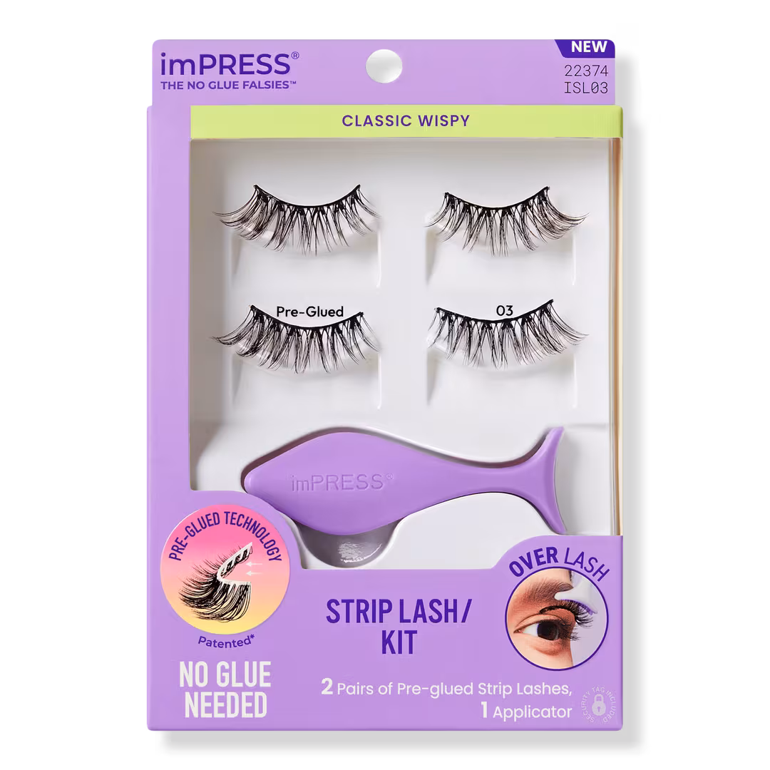 Kiss  Impress Pre-Glued Strip Lashes Kit