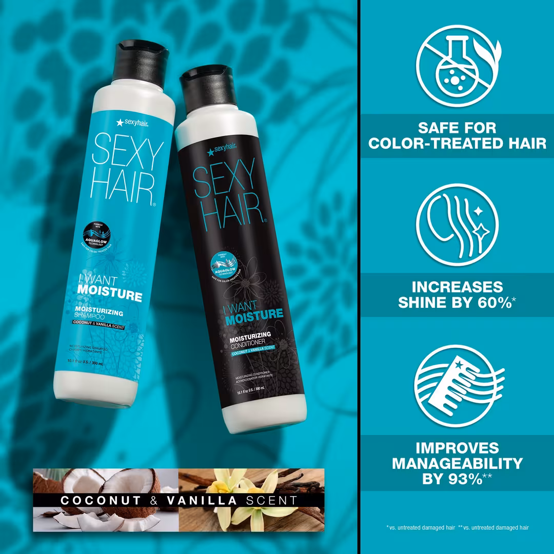 Sexy Hair  I WANT MOISTURE Moisturizing Shampoo