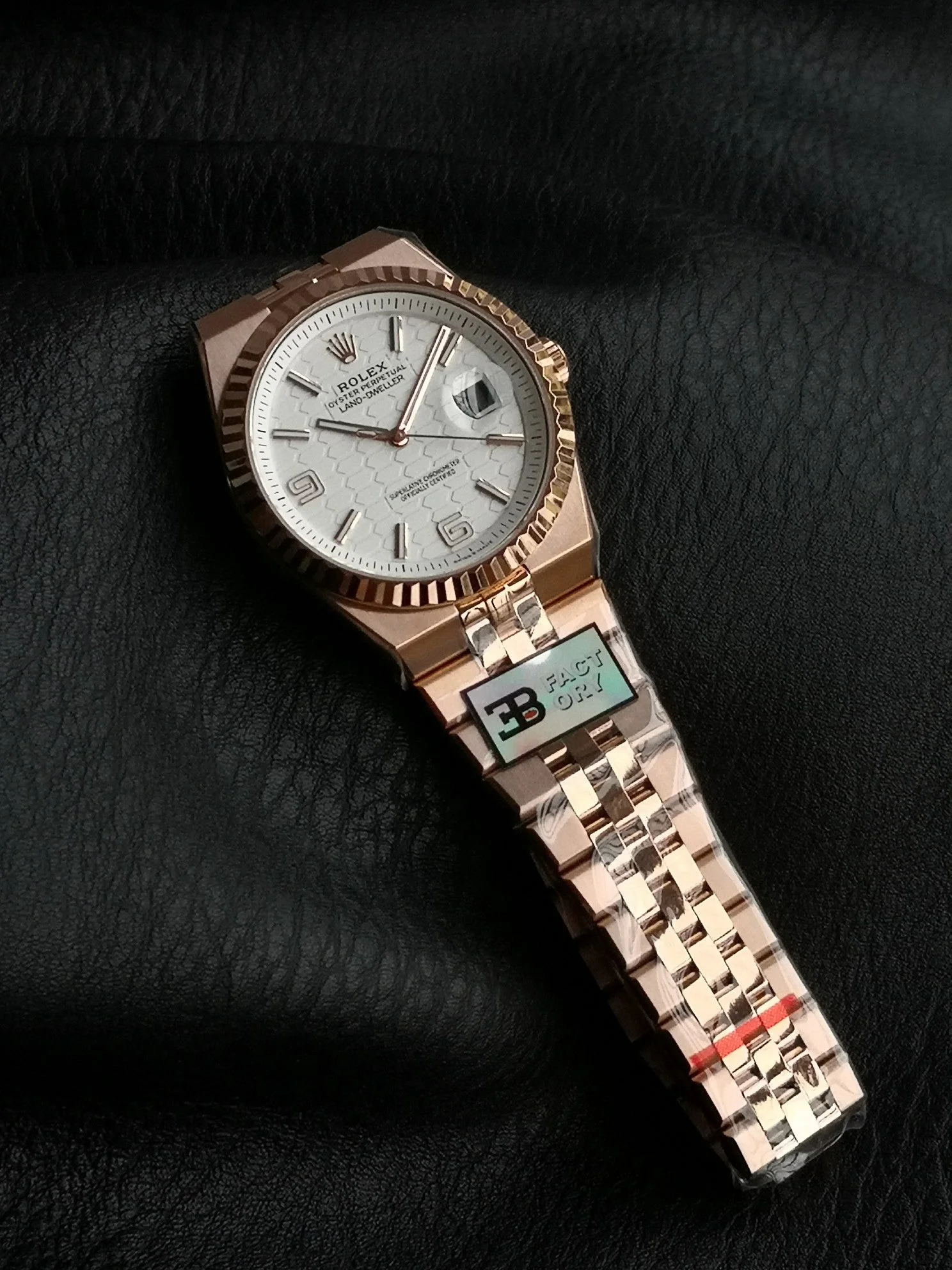 Rolex Watch Land Dweller 40mm Pink Gold White