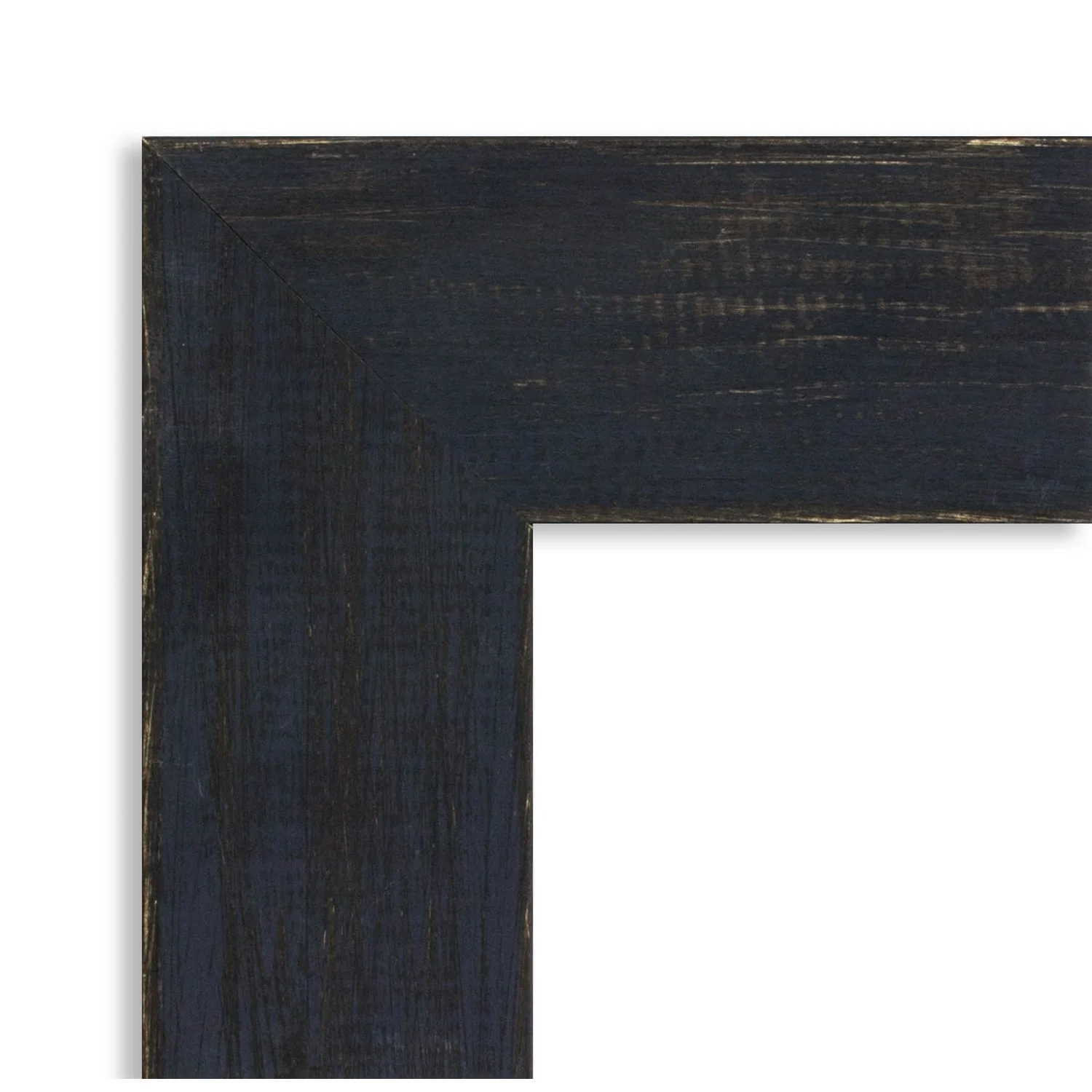 Amanti Art Shiplap Navy Beveled Wood Wall Mirror 26.25 x 32.25 in.