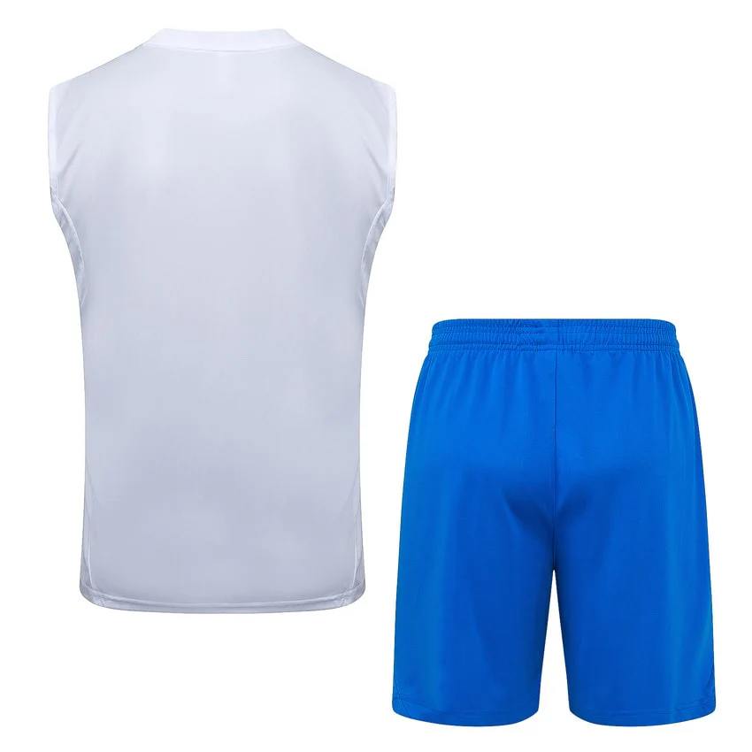 Real Madrid Tank Top Shorts Men 2025 2026 White Blue