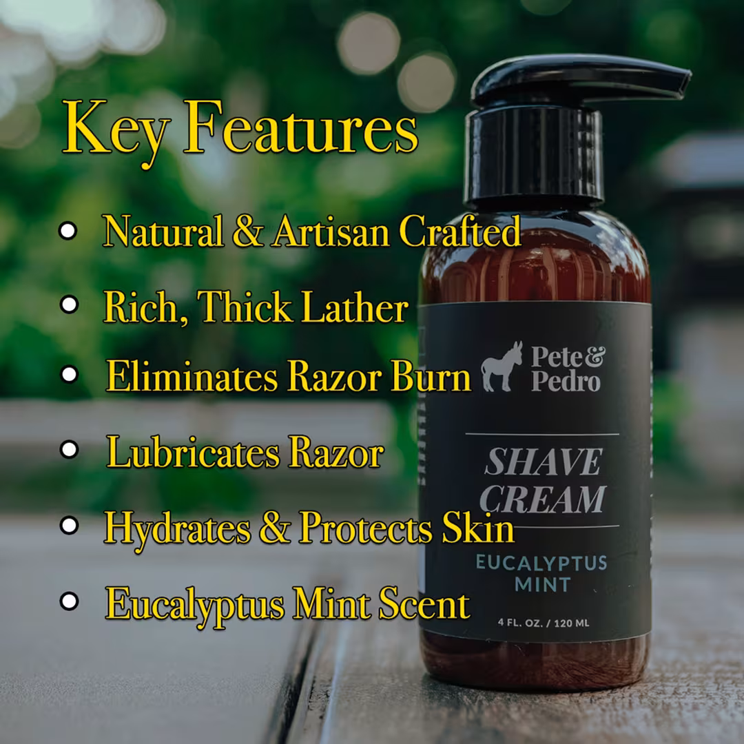 Pete & Pedro  Natural Shave Cream Ultra Rich Smooth Artisan Crafted