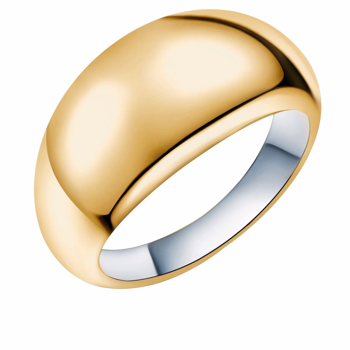 Ring Sterling Silber in Gelbgold/Silber