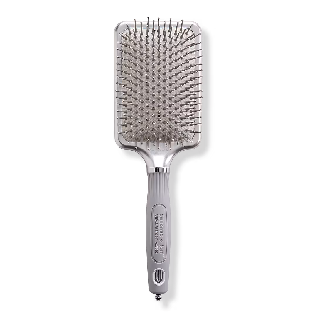 Olivia Garden  Ceramic + Ion Anti-Static Cushioned Rectangular Paddle Brush