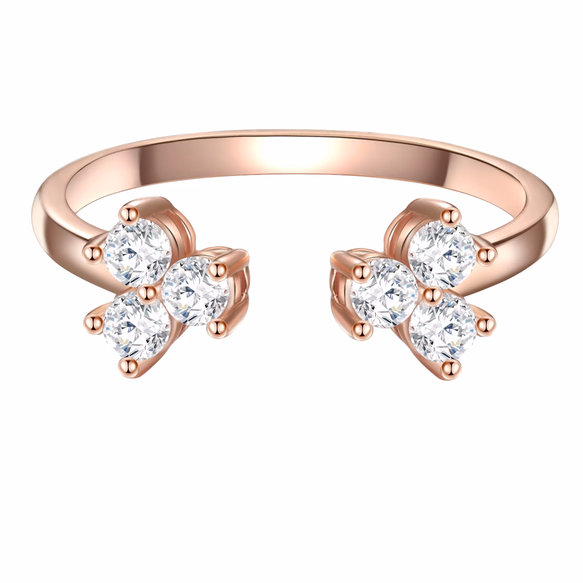Ring Sterling Silber Zirkonia in Roségold