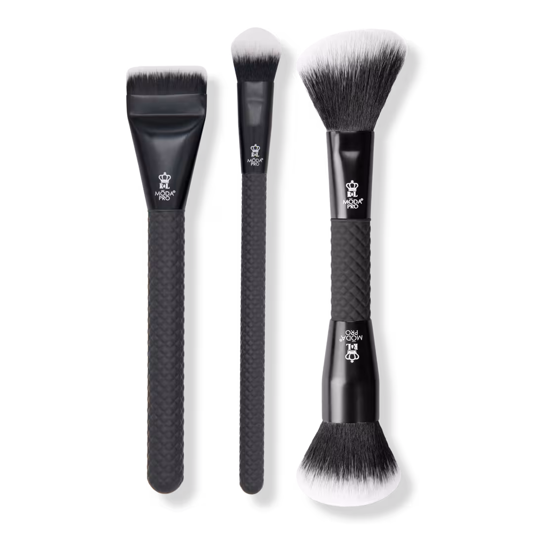MŌDA  Pro Base and Blush Makeup Brush Bundle