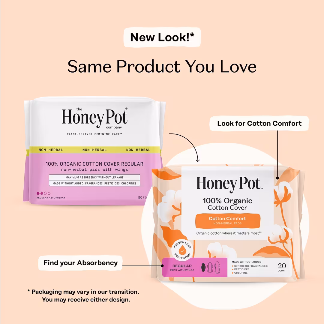 Honey Pot  Non-Herbal Regular Pads with Wings