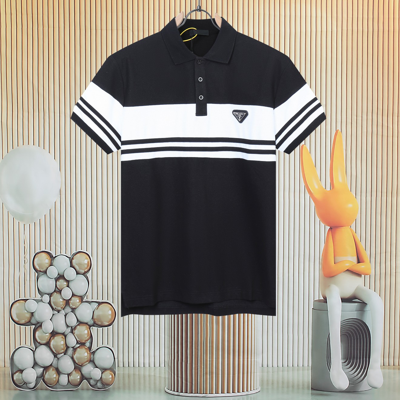 High-quality gradient collar polo shirt