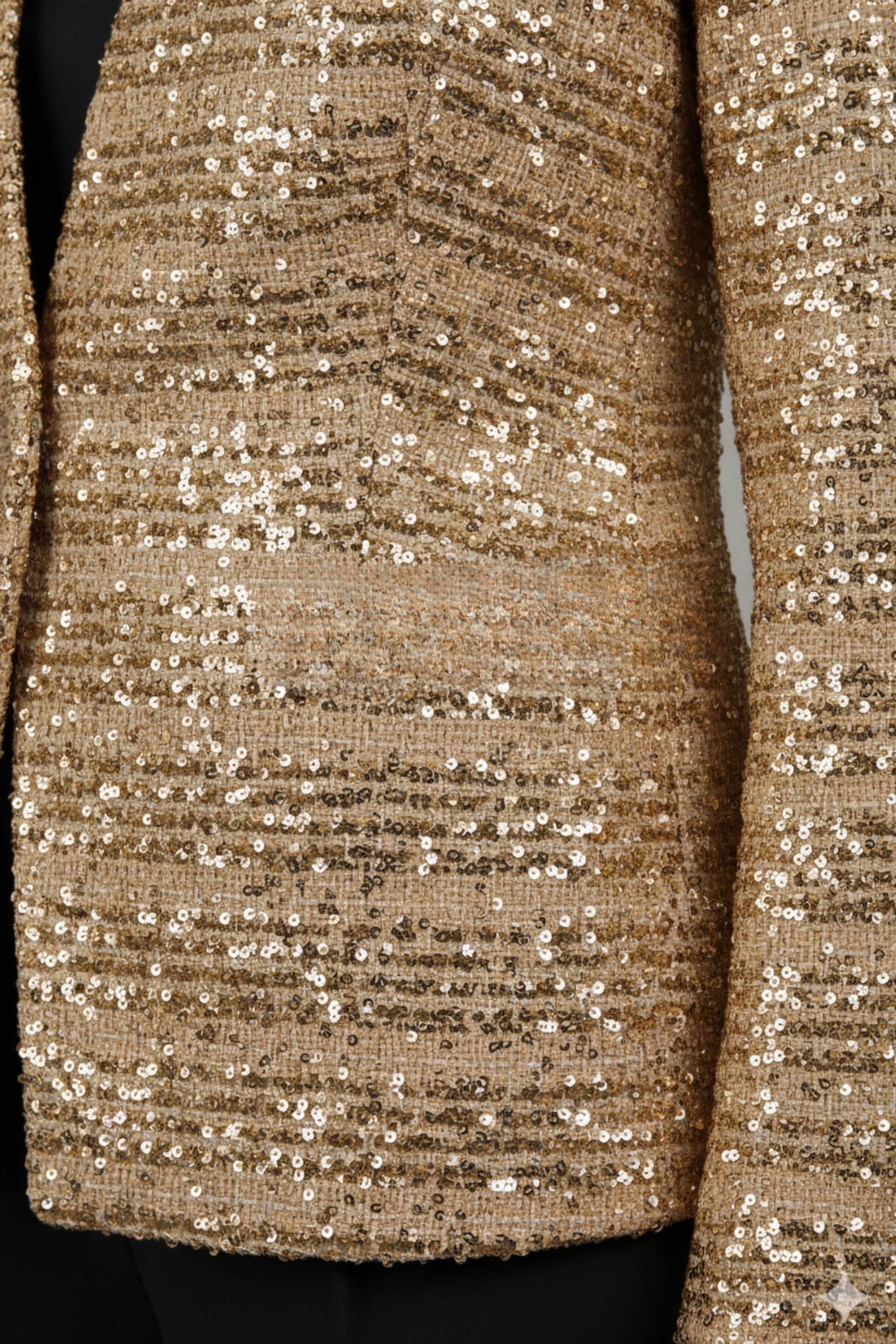Golden Glimmer Sequined Blazer