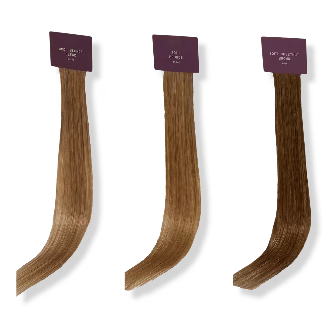 Sitting Pretty  Halo Hair Extensions Bronde Swatch Set