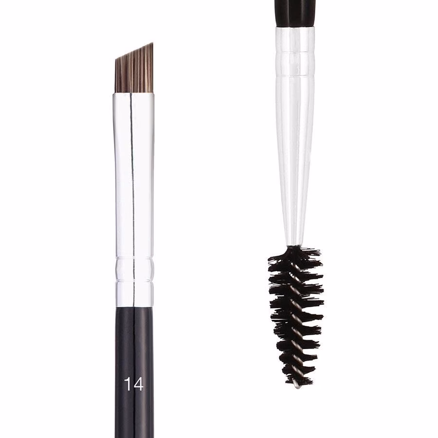 Brush(#14)-Duo Brow/Eye Liner Angled Cut/Spooley Synthetic