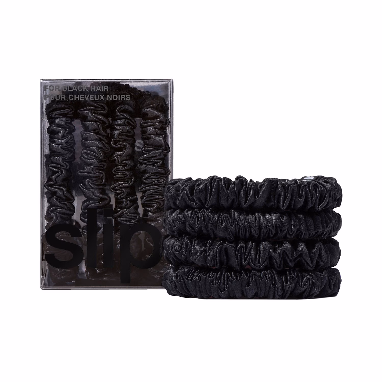 Pure silk skinny scrunchies