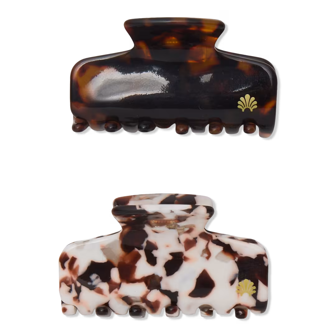Lele Sadoughi  Ivory Tortoise Mini Claw Clip Duo