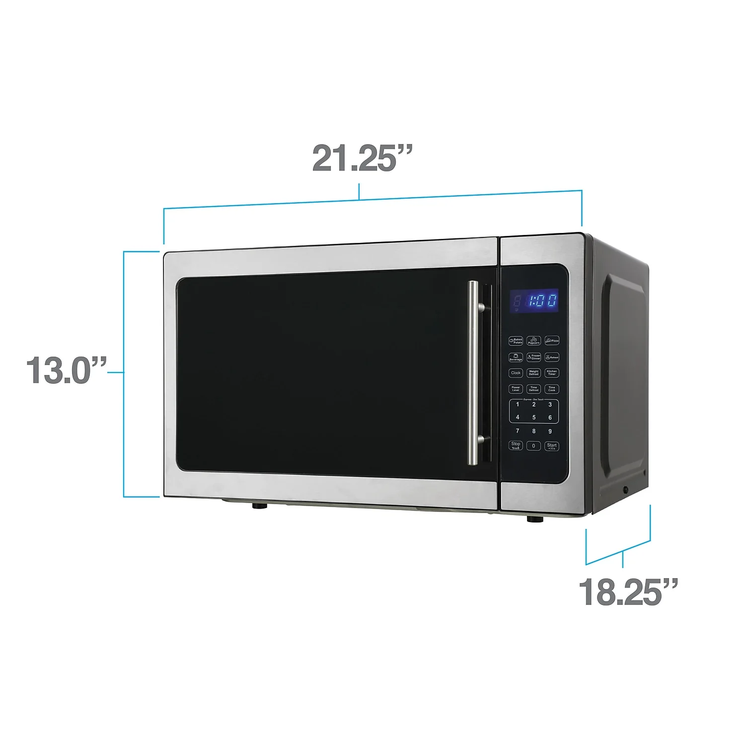 Avanti 1.5 Cubic Foot Countertop Microwave 1000W (MT115V3S) MT150V3S