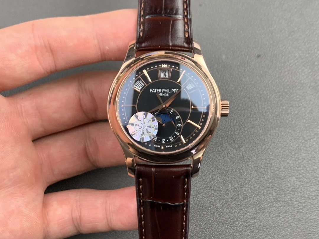 PATEK Watch ANNUAL CALENDAR ROSE GOLD BLACK DIAL