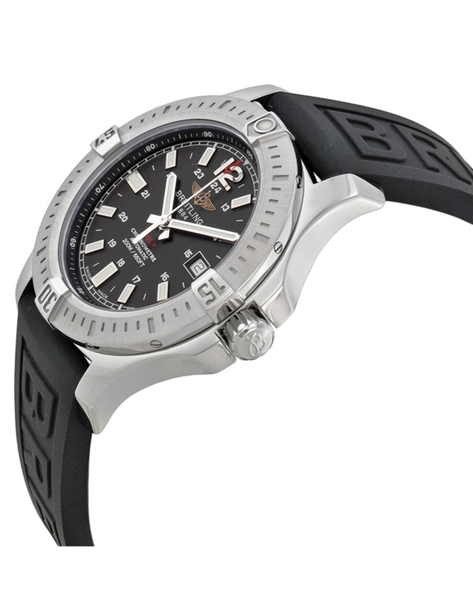 Replica Breitling Colt Black Dial Black Rubber Watch A1738811 BD44BKPD3