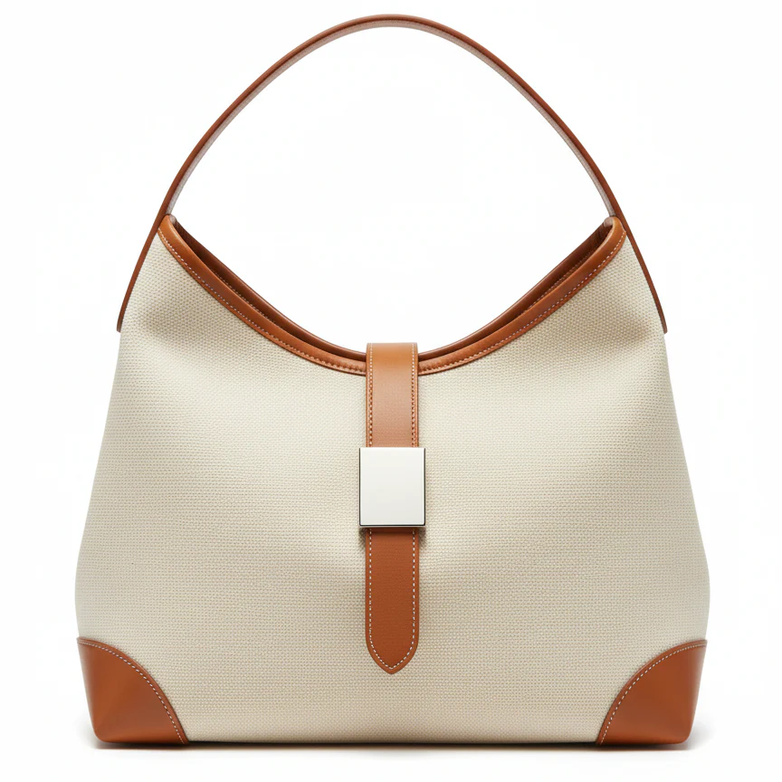 Beige Tan Sculptural Hobo