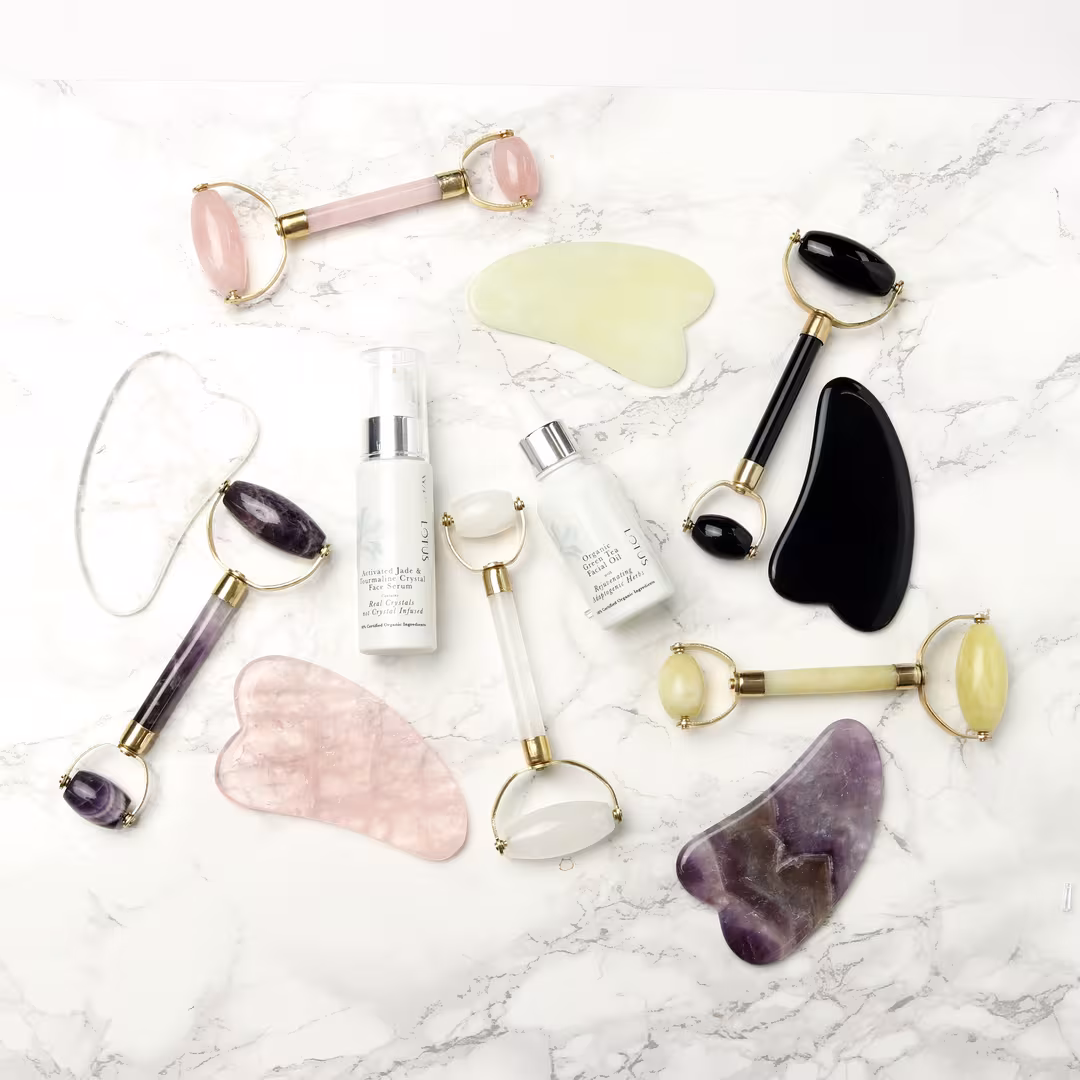 White Lotus Beauty  Activated Jade & Tourmaline Crystal Face Serum