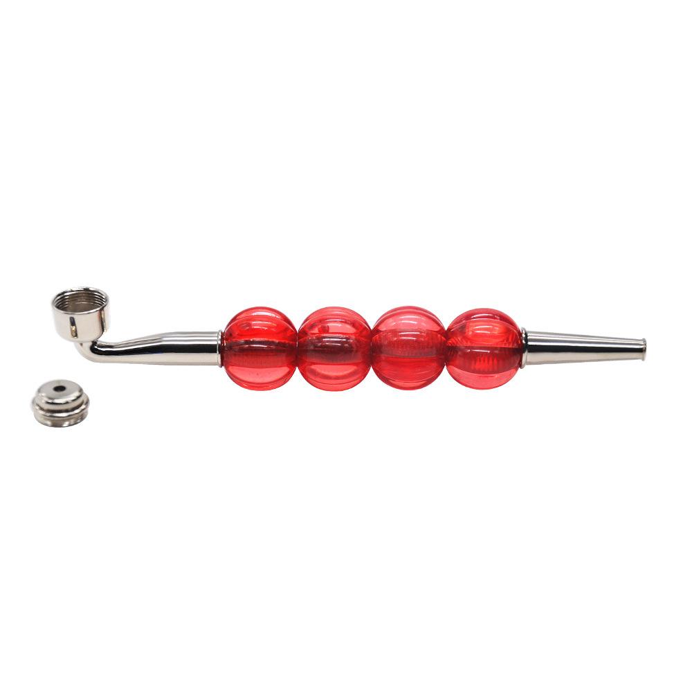 Four Beads Metal Weed Pipe