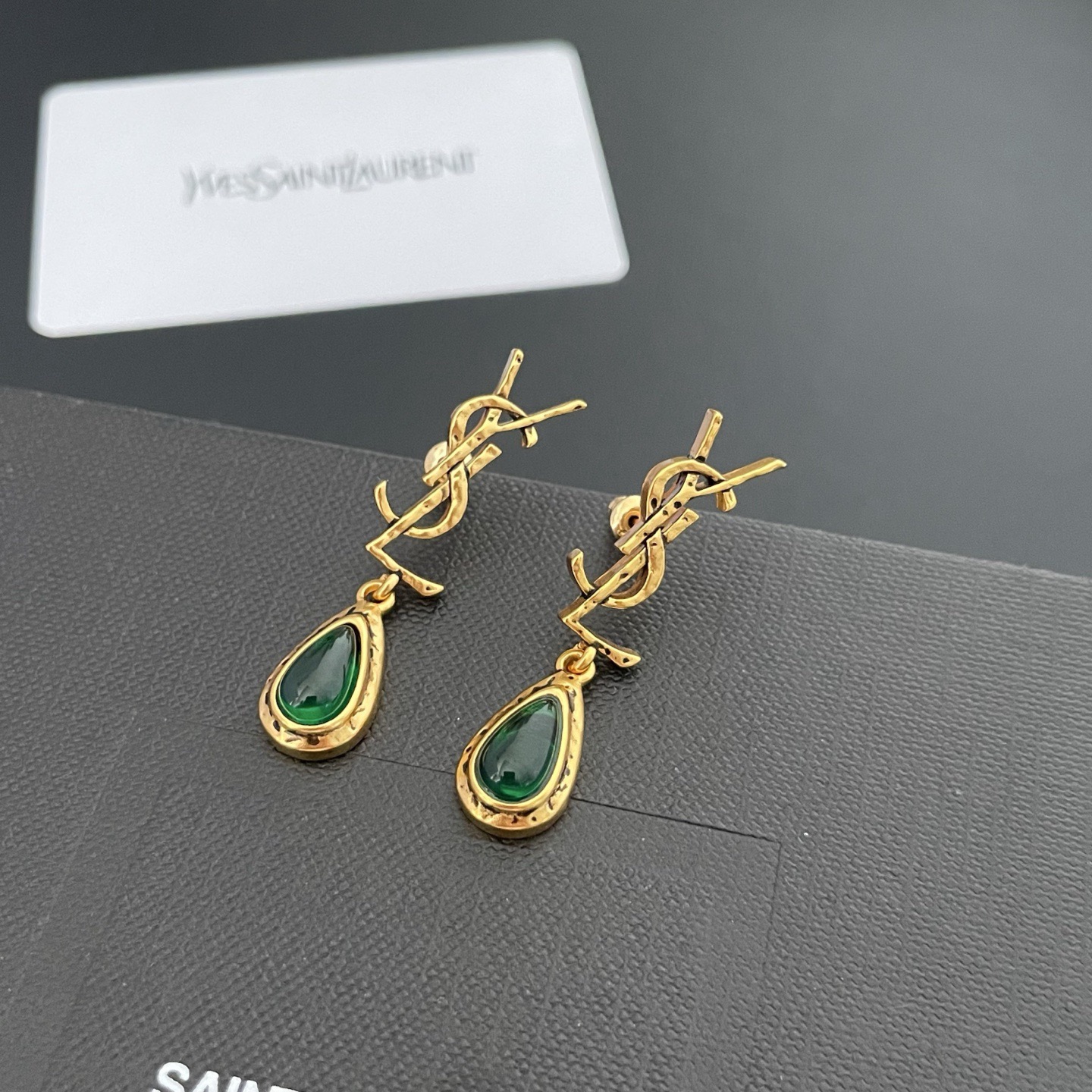 YSL Cassandre Monogram Drop Earrings