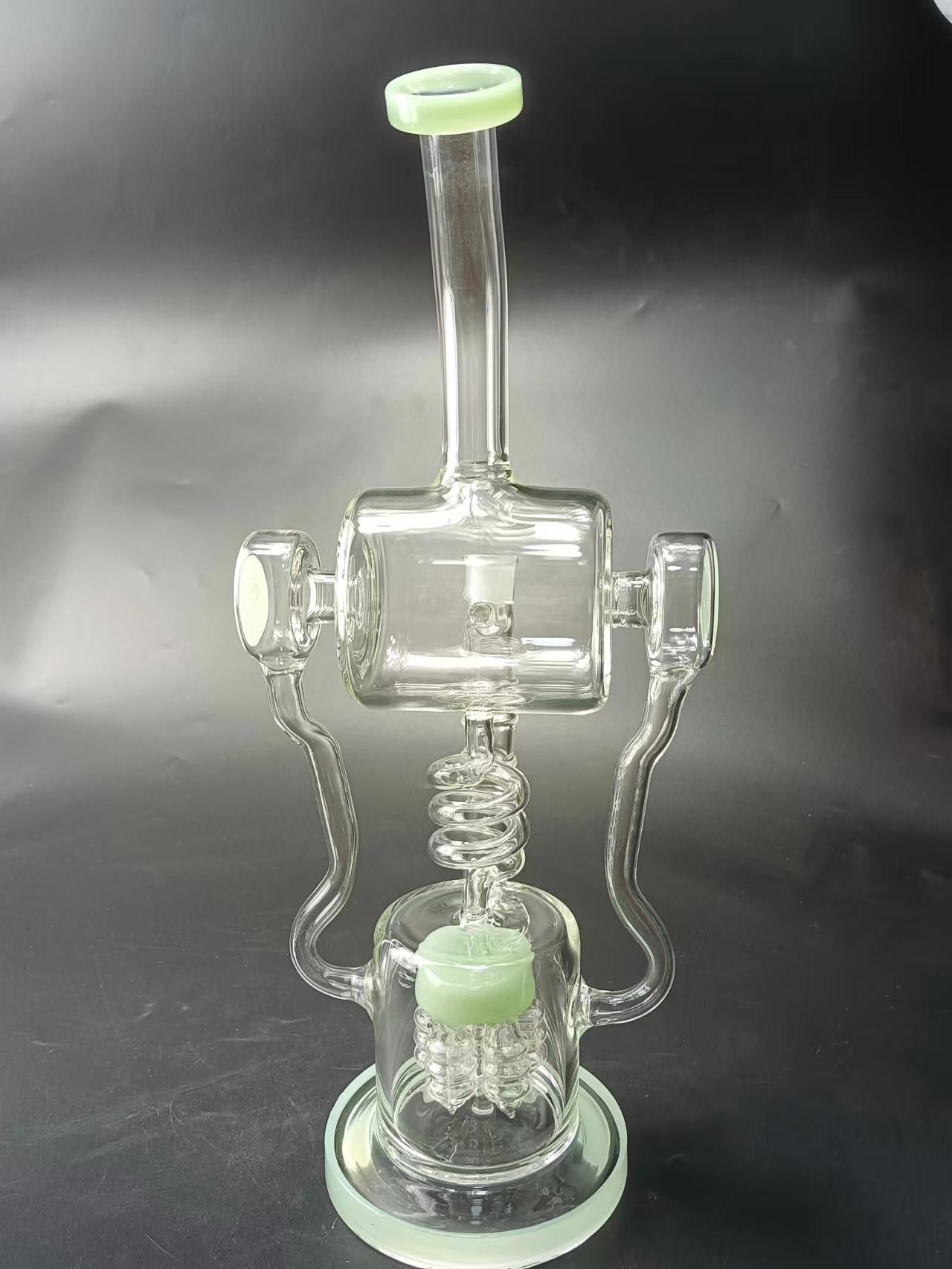 15 Spiral Coil Recycler Bong