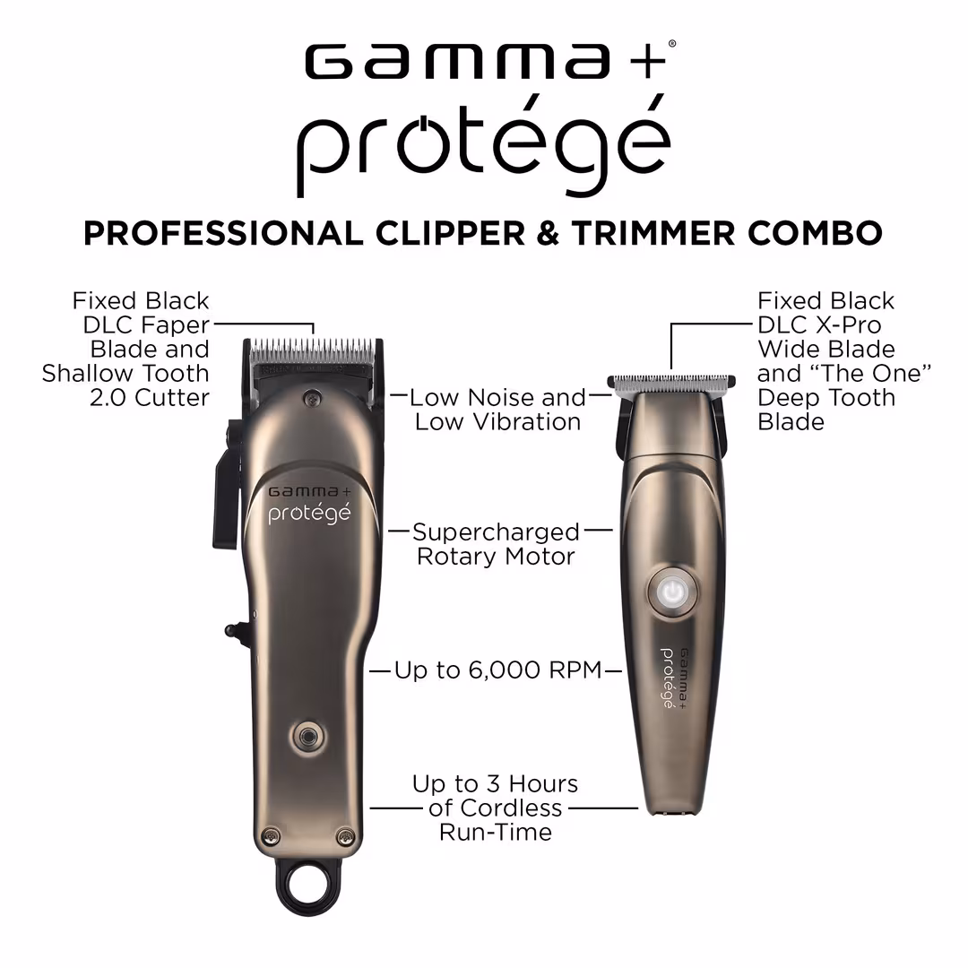 GAMMA+  Protégé Professional Clipper & Trimmer Set