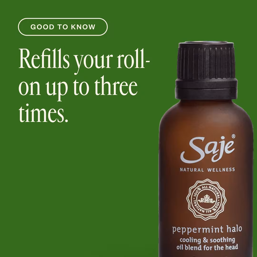 Saje Natural Wellness  Peppermint Halo Cooling & Soothing Oil Blend for the Head