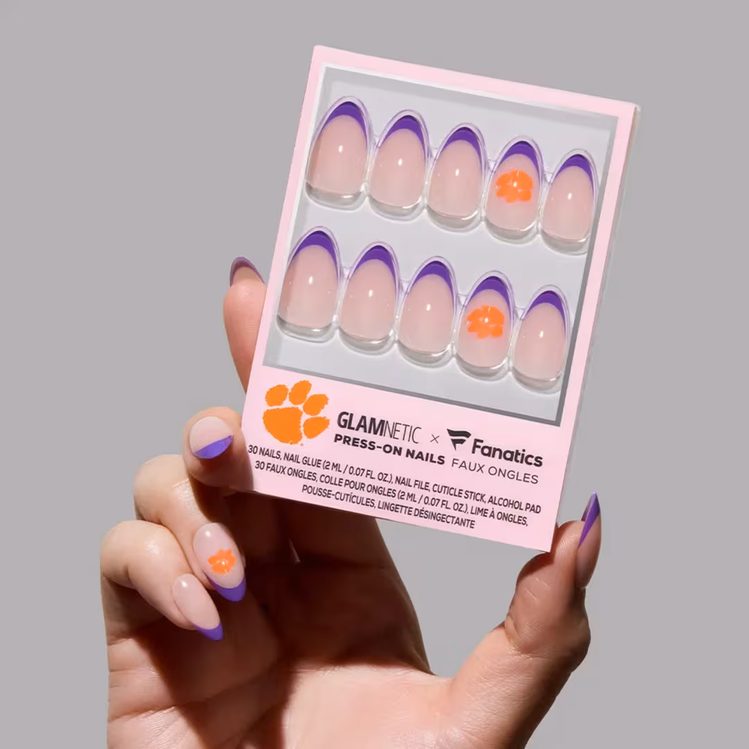Glamnetic x Fanatics Nail  Clemson Tigers Press-On Nails