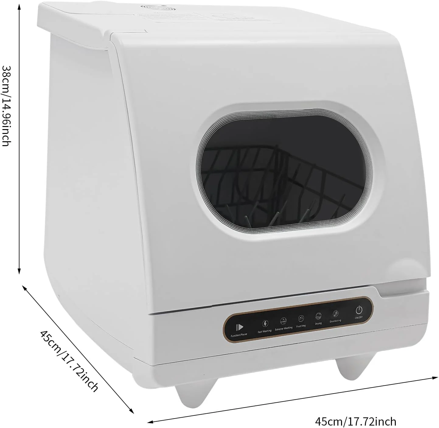 Portable Countertop Dishwasher Compact Dishwasher with 5 Washing Programs,Leak-Proof Dry Dishwasher for Houses,Apartments,Dorms