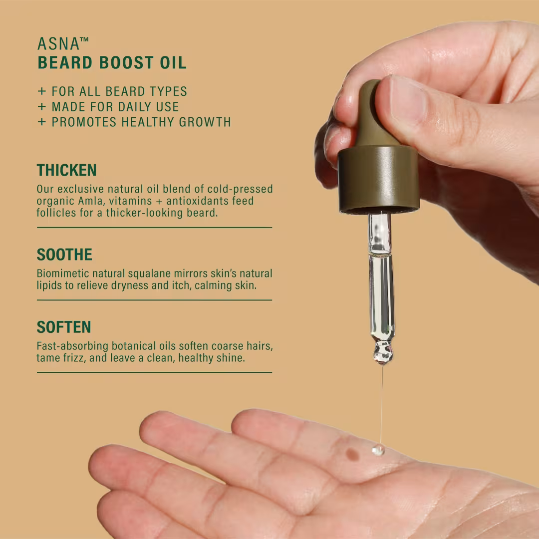 ASNA  Amla BioVeda Beard Oil + 3-in-1 Hair Oil Growth & Hydration Set