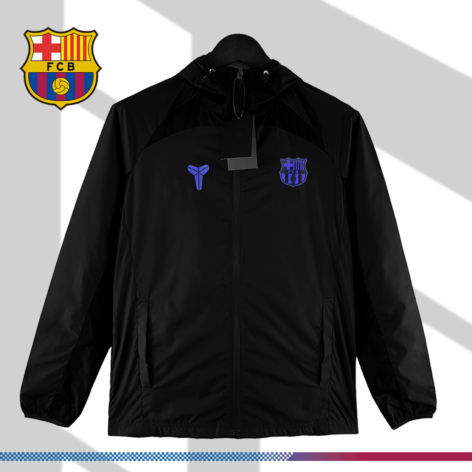2025/2026 Barcelona Black Mamba Collaboration Hooded Windbreaker