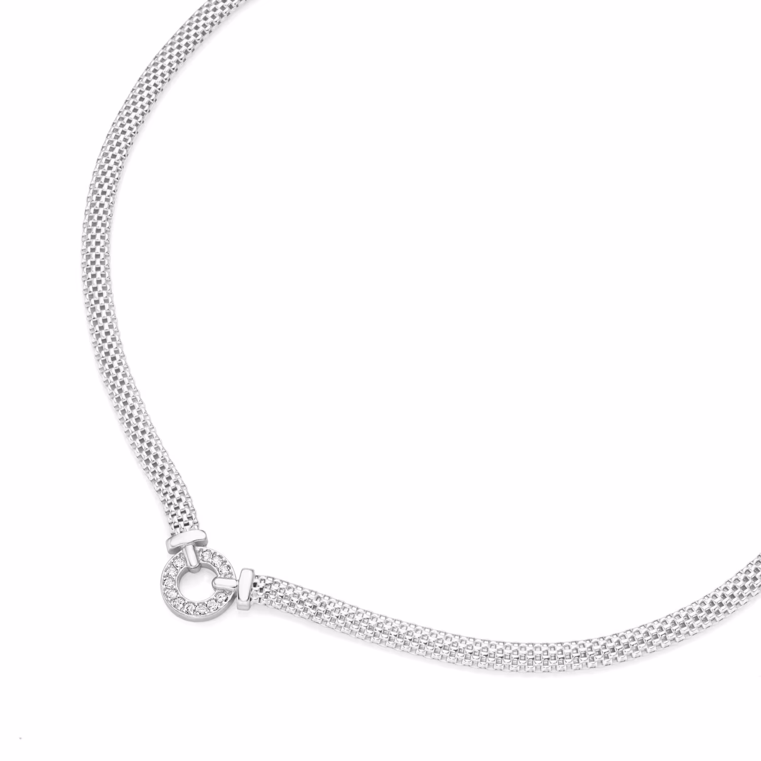Collier elegant mit Zirkonia, Silber 925