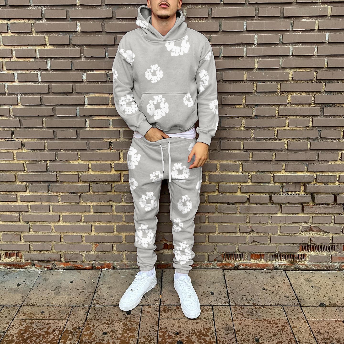 Casual personalized printed hooded suit