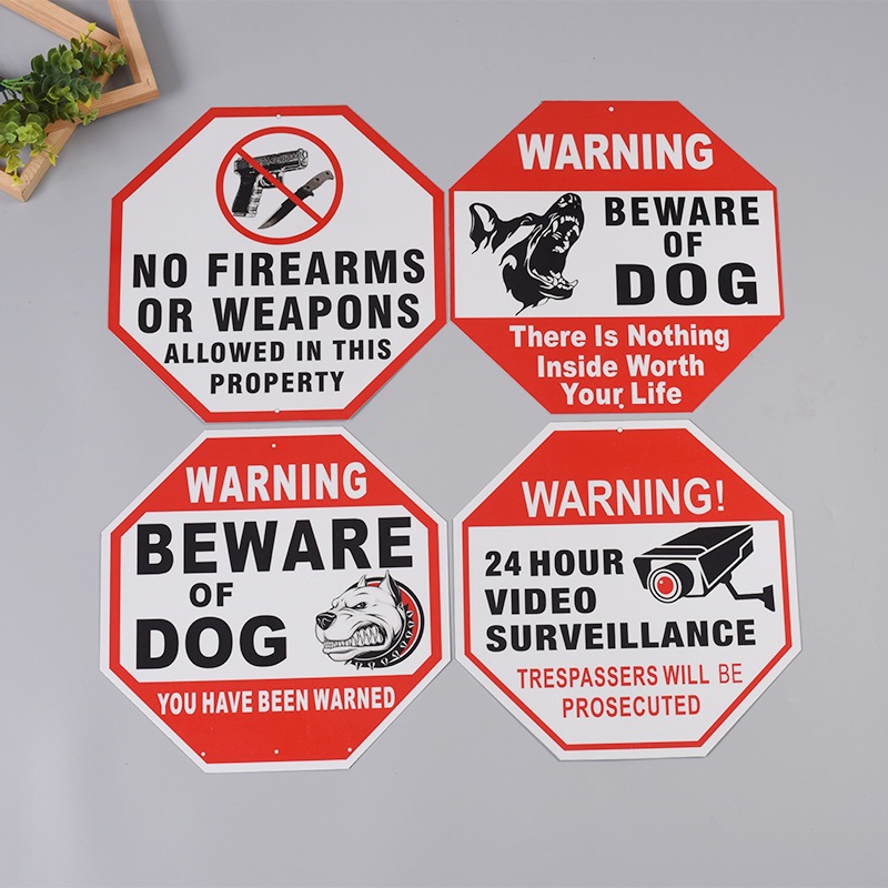 Caution: Dangerous Dog Warning Sign BEWARE OF DOGS Warning Sign Amazon Signage