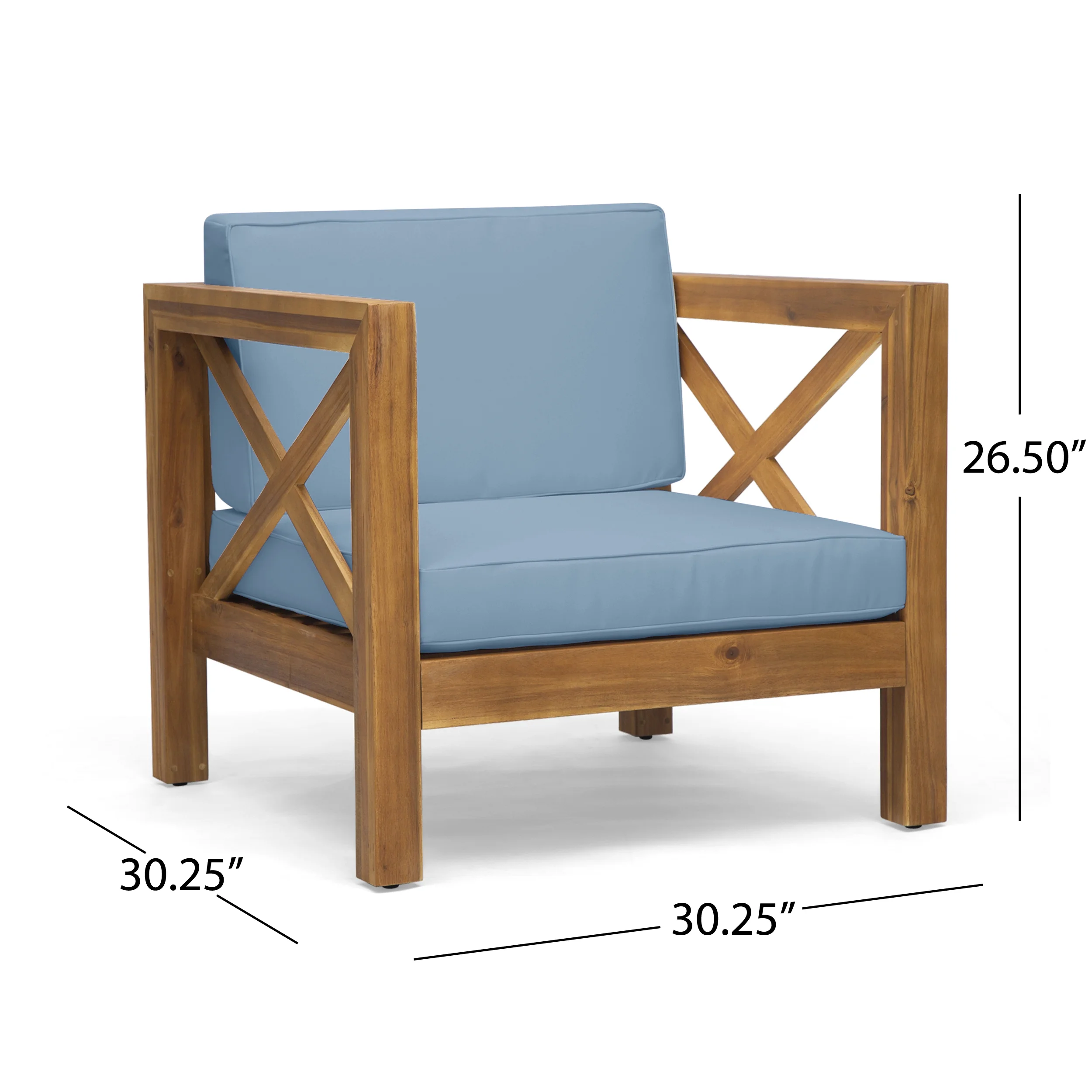 Outdoor Acacia Club Chairs