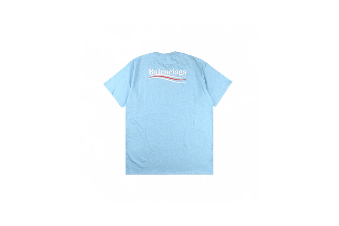 Balenciaga Basic Logo T-Shirt - Light Blue