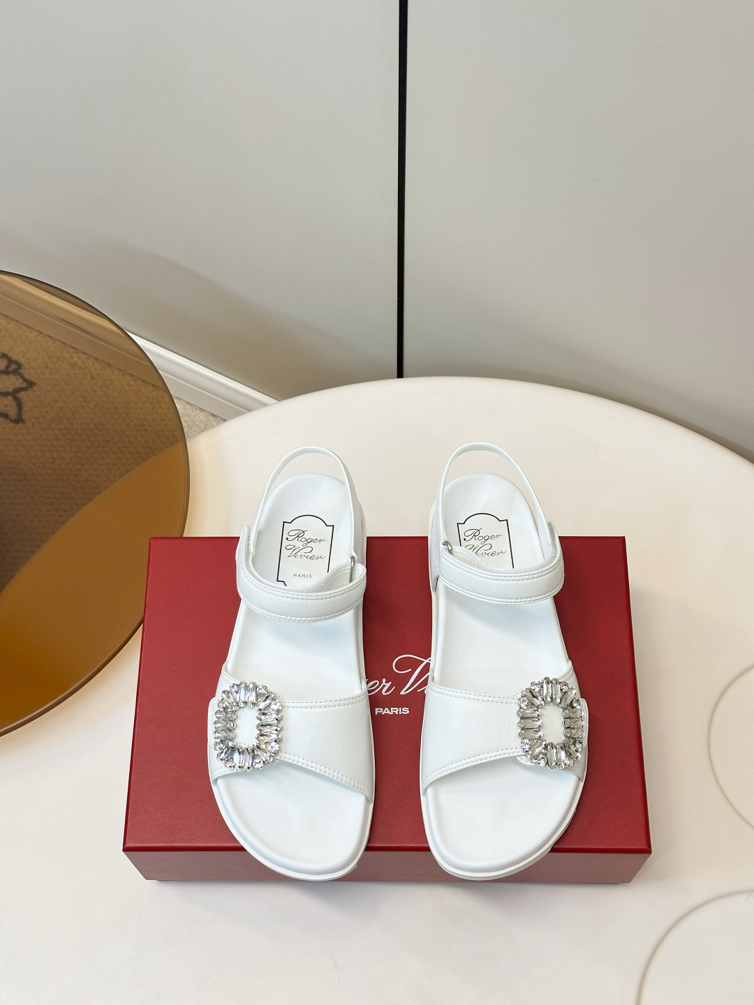 Roger Vivier Diamond-Studded Platform Sandals