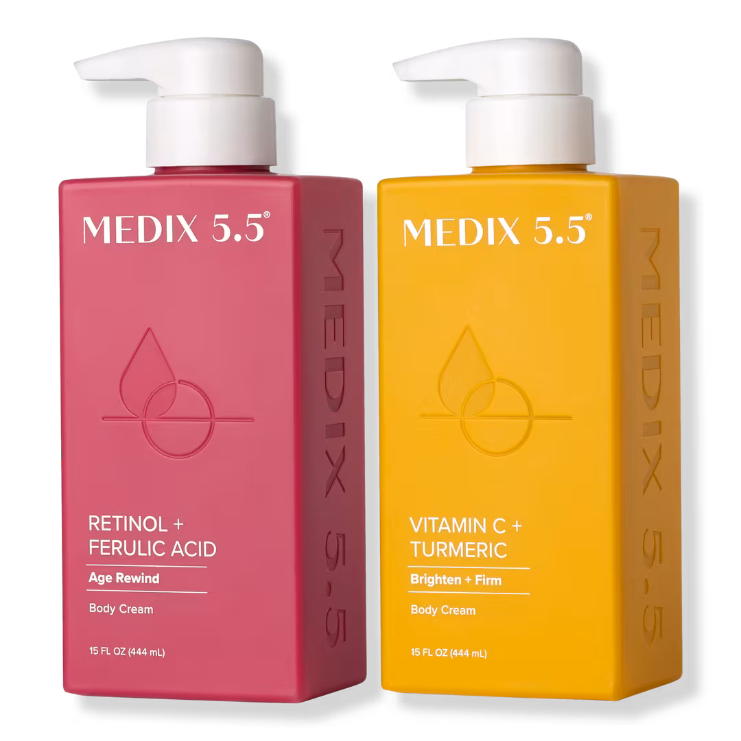 Medix 5.5  Retinol Body Lotion & Vitamin C Body Cream Moisturizer 2PC Set