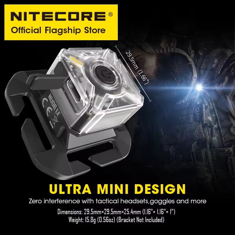 NITECORE NU06 LE Signal Light Multi-light Source LED Tactical Warning Head lamp USB-C Rechargeable for Helmet Backpack Bike Car