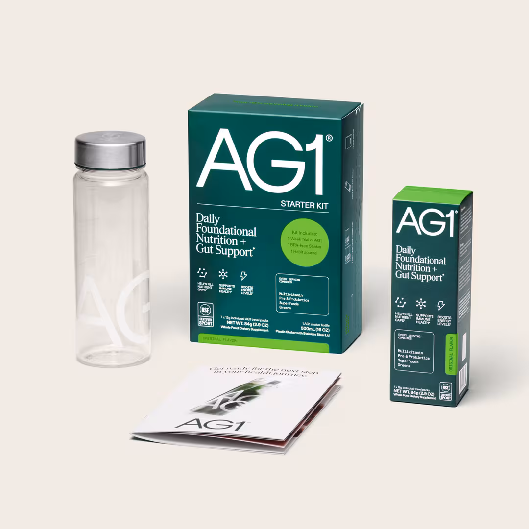 AG1  Start Here Kit Multivitamin Greens Powder