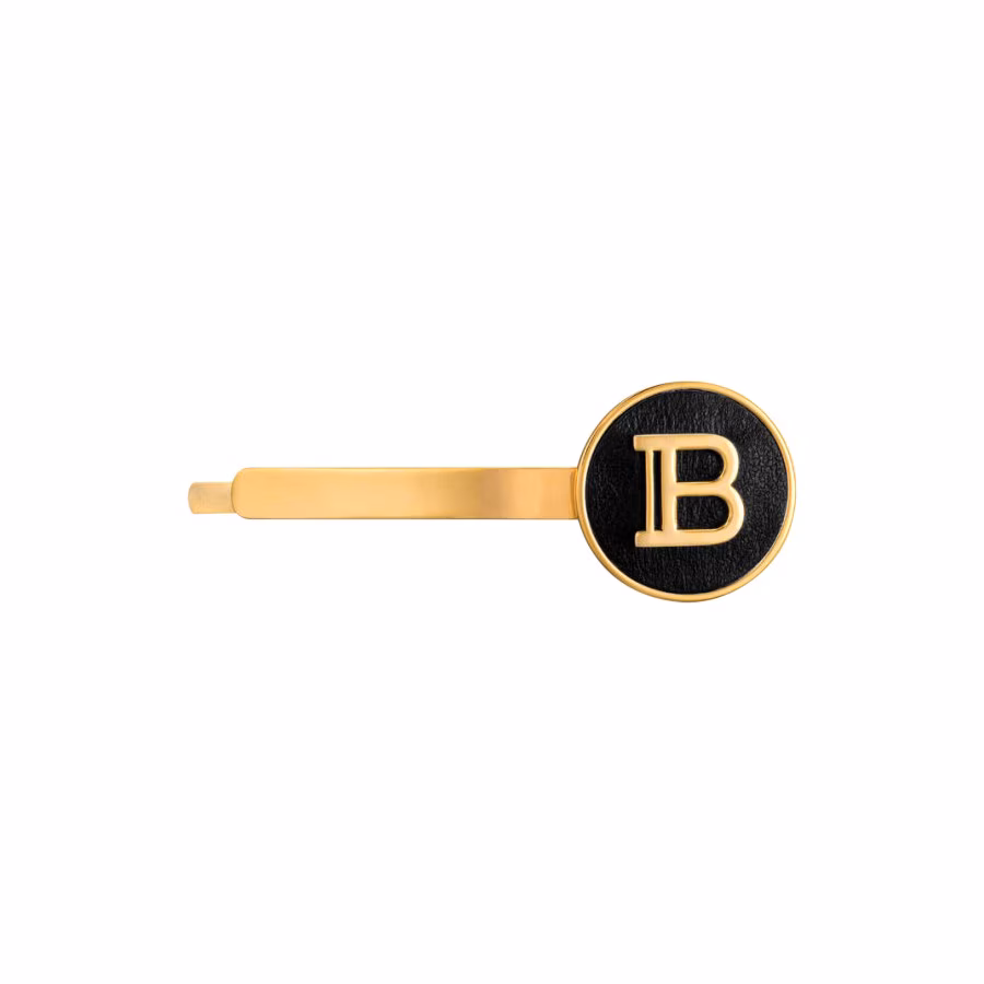 Balmain HC Gold Plated Hair Slide Logo
