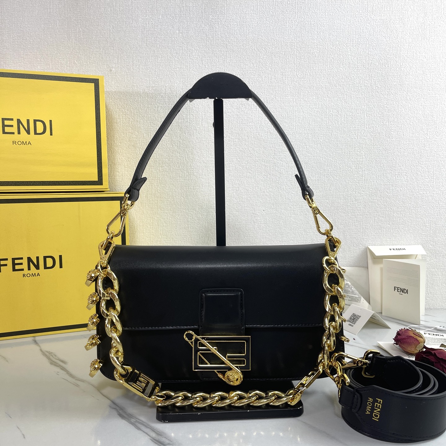 Fendi Baguette Bag with Safety Pin