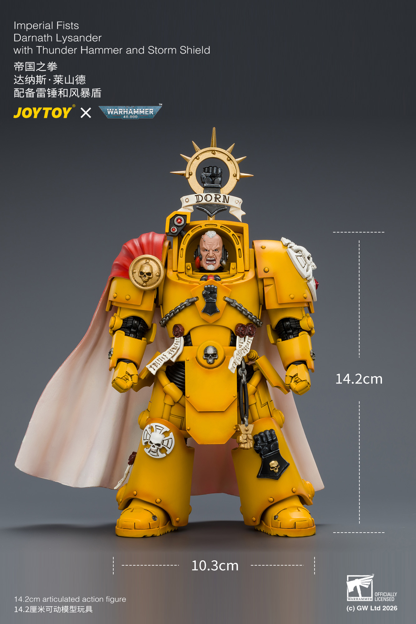 JOYTOY JT04896 Warhammer 40k 1:18 Imperial Fists Darnath Lysander