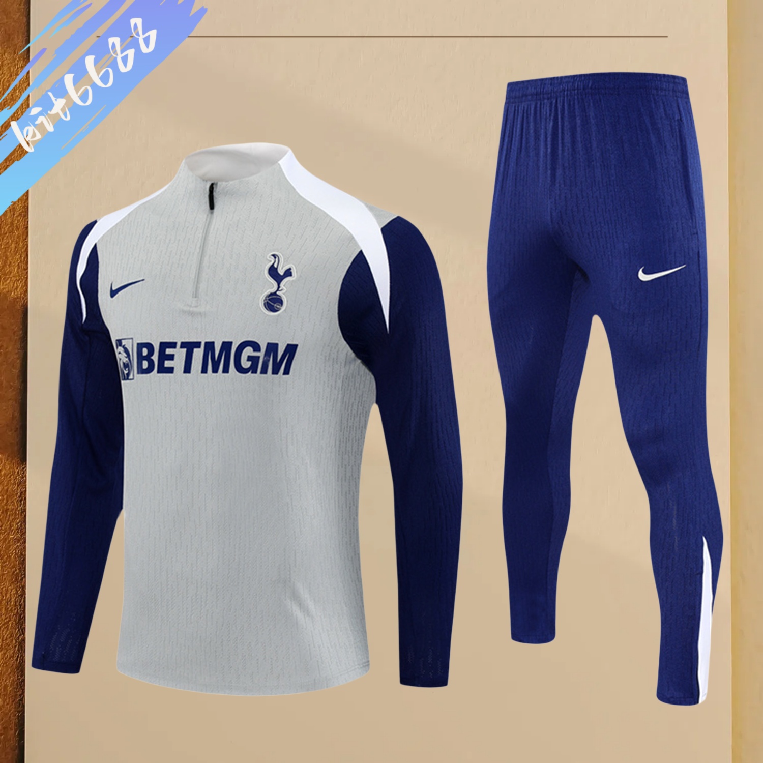 2025/2026 Tottenham Kids Half Zip Training Clothes (Kids Kit)