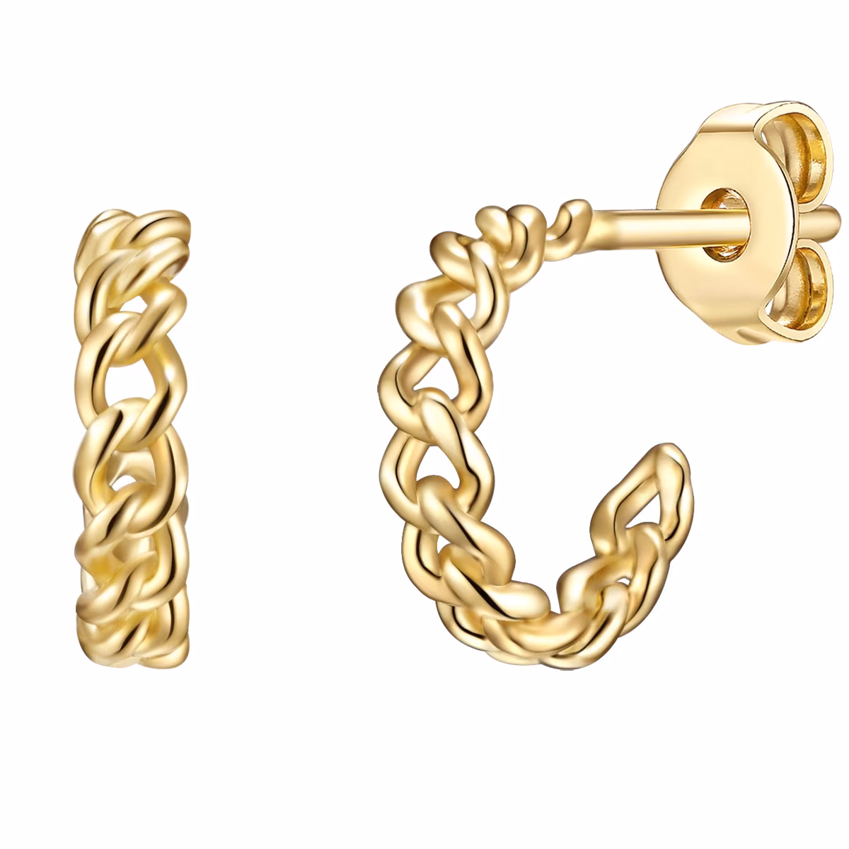 Creolen Sterling Silber in Gelbgold
