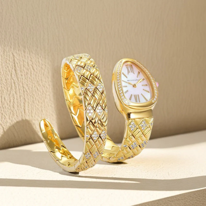BVL Watch SERPENTI SPIGA 35 GOLD WHITE DIAL