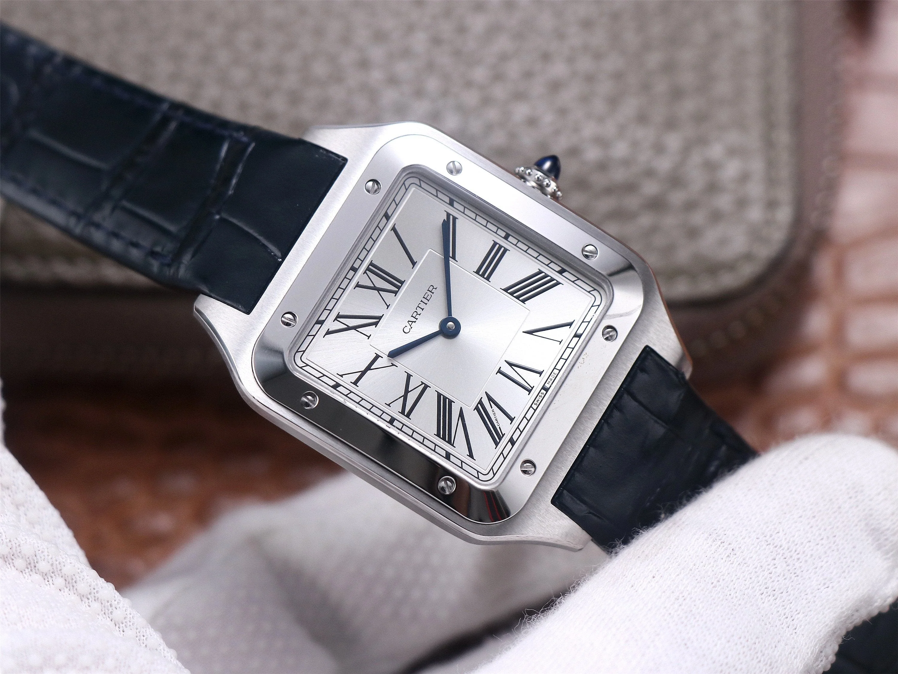 Cartier Watch SANTOS-DUMONT XL 46 WHITE DIAL
