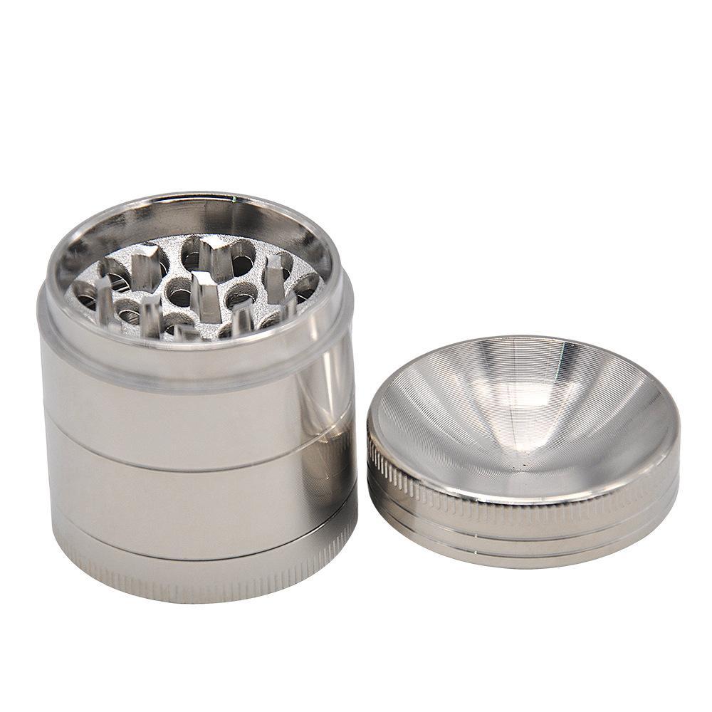 Herb Grinder With Mixing Concave Lid 4 Layer Small 40MM (2 Color)